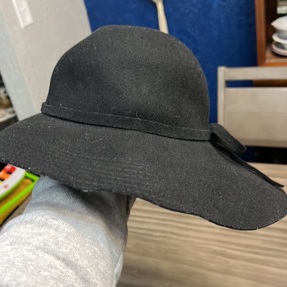 C.C WOOL FLOPPY BEACH HAT BLACK - Picture 2 of 16